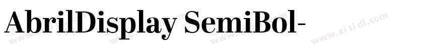 AbrilDisplay SemiBol字体转换 AbrilDisplay SemiBol字体转换